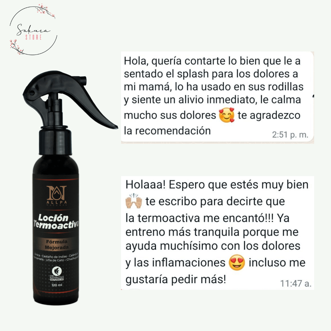 Loción Termoactiva - Alivia el dolor desde la primera aplicación