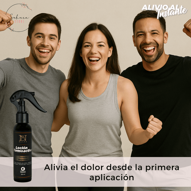 Loción Termoactiva - Alivia el dolor desde la primera aplicación