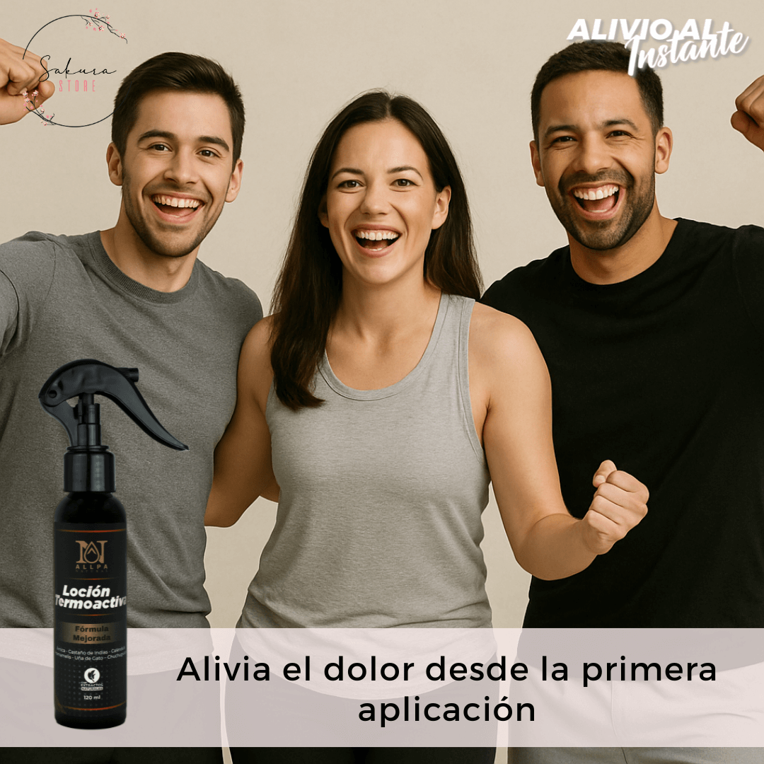 Loción Termoactiva - Alivia el dolor desde la primera aplicación