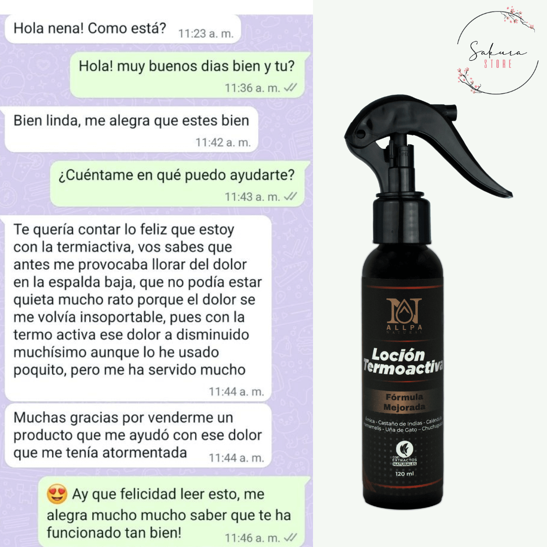 Loción Termoactiva - Alivia el dolor desde la primera aplicación