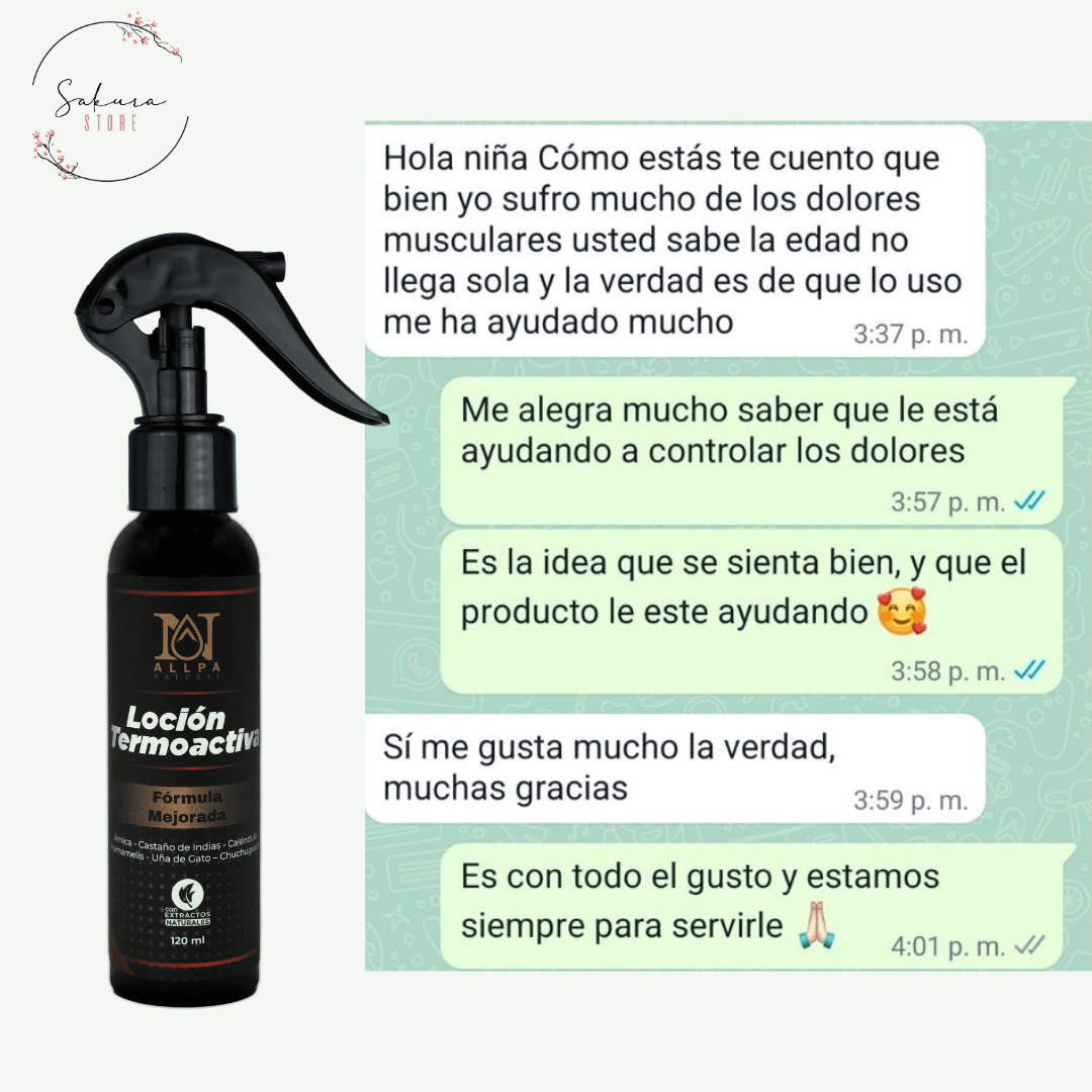 Loción Termoactiva - Alivia el dolor desde la primera aplicación